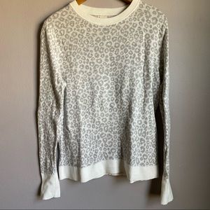 Gray Leopard Sweater